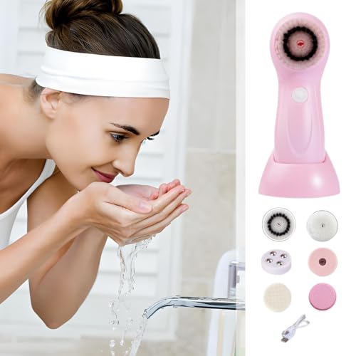 Cepillos faciales para limpieza exfoliante masajeador corporal 6 cabezales 3