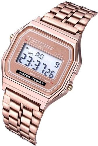 Image of Acnos Brand Digital 4 Colours Vintage Square Dial Unisex WR70ist Watch for Men Women Pack of 1 (WR70)