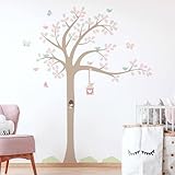 Adesivo de Parede Infantil Quarto Árvore Passarinhos 1,85m D