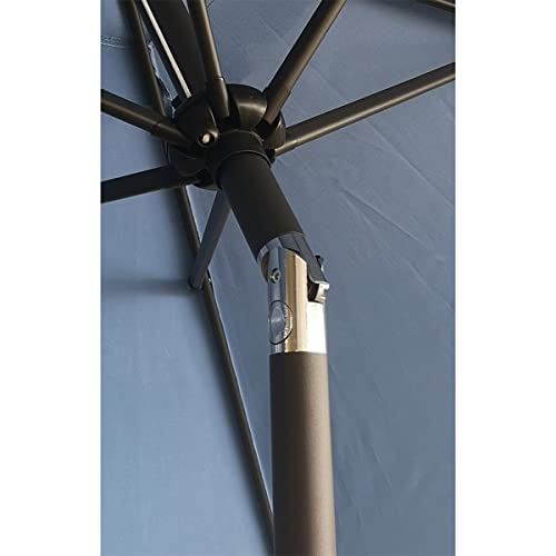 Market Patio Umbrella 9 feet – Polyester - Tiltable with Crank - Gray by ProYard Décor - Image 2