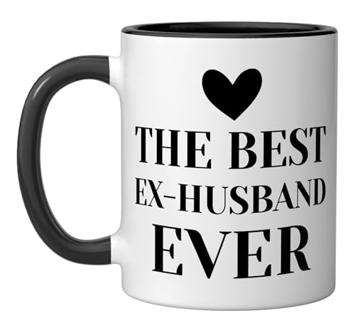 The Best Ex-Husband Ever Funny Humor Valentine's Day Ceramic Mug, Black/White