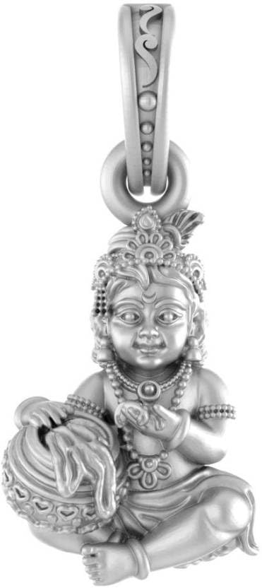 Pendentif argent 925 Bal Gopal Krishna collier amulette bien-être et richesse
