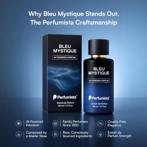 Image of Bleu Mystique Extrait de Parfum for Men | Long-Lasting Fresh & Woody Perfume - 50ML (Pack of 1) | Premium Extrait de Parfum with Citrus, Woods & Musk | Strong Masculine Perfume for Men & Women