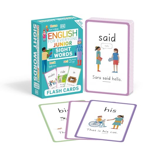 English for Everyone Junior Sight Words Flash Cards: Learn 100 essential sight words