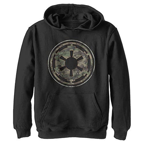Sweat à capuche Star Wars garçon noir avec symbole de l'Empire Galactique