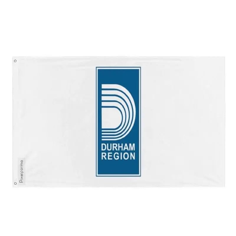 Drapeau de la Municipalité régionale de Durham Pixelforma en polyester avec dix oeillets