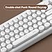 MageGee Typewriter Style 60 Percent Keyboard, Life Waterproof Gaming Keyboard with RGB Backlit Small Compact Portable 60% Keyboards (Milky White)