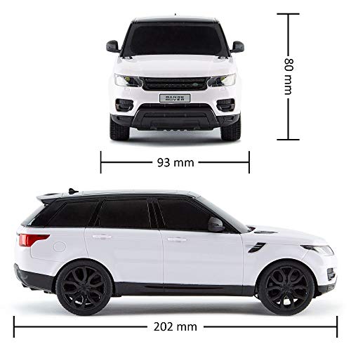 CMJ RC Cars TM Range Rover Sport Remote Control Car 1:24 scale with Working LED Lights, Radio Controlled Supercar (Range Rover Sport White) - Image 3