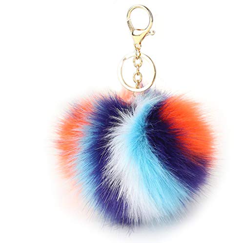 Preisvergleich Produktbild generisch Pelz Ball Durchmesser 13cm Anhänger Schlüsselanhänger Groß Pelzball Schlüsselanhänger Tasche Zubehör Anhänger Auto Schlüsselanhänger Weiche Flauschige Dichte Dekorationen Mode