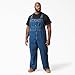 Dickies Men's Denim Bib overalls and coveralls workwear apparel, Stone Washed Indigo Blue, 34W x 30L US