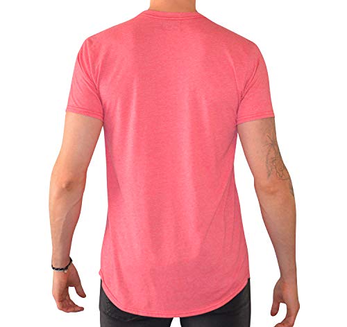 Have It Tall Men's Curved Hem Long Drop Tail T Shirt3