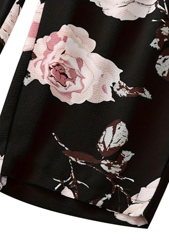 Women's Summer Boho Palazzo Pants for Women Elastic High Waist Straight Floral Pants Casual Loose Lounge Beach Trousers2