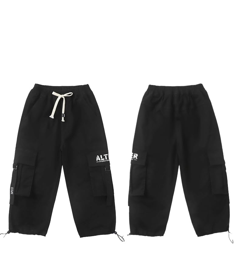 Boys' Loose-Fitting Y2K Pants/Non-Slip Pockets/Back-to-School Attire/Suitable for All terrains 5-16 Y2