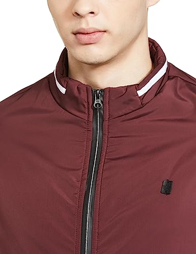 Image of The Indian Garage Co Men Slim Fit Solid Bomber Jackets