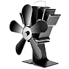 Log-branderventilator 5 Messen Hout Brandende Kachel Open Haardventilator – Stille Motoren Warmte Aangedreven Circuleert…