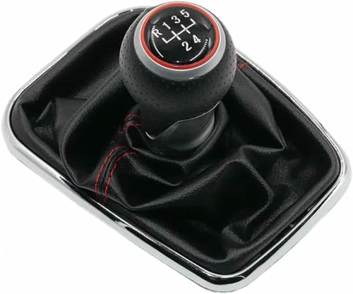 LTBWHCP 12MM Gear Stick Shift Knob Gearbox Shift Knob Boot Leather for Golf 4 IV MK4 GTI R32 Bora for Jetta 99-04
