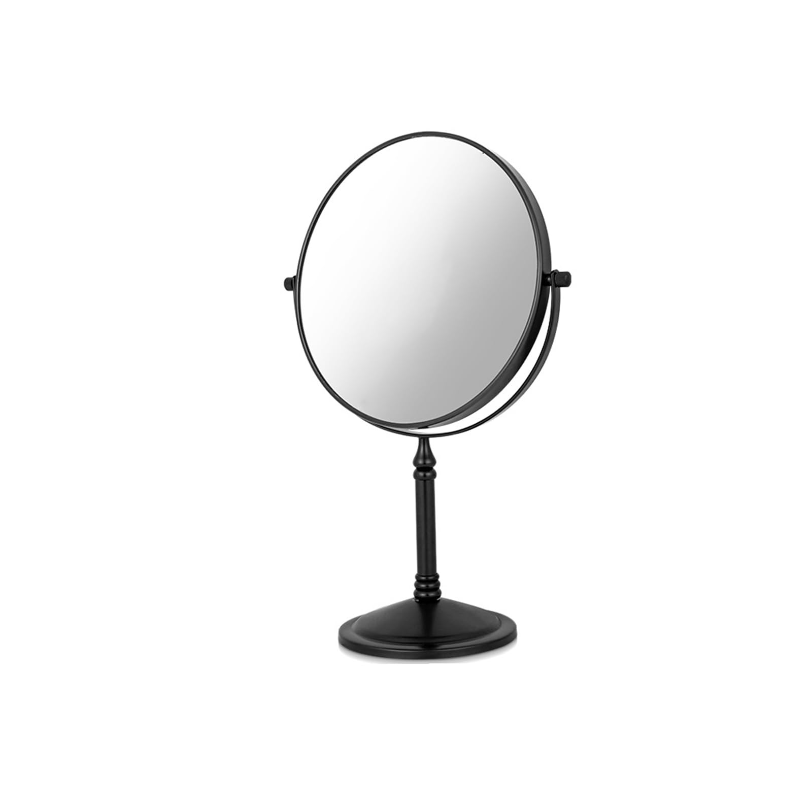 CBLdF 8In Desktop Mirror Round Non Lighted Makeup Mirror 360° Swivel Double Sided Mirror,Black,10X