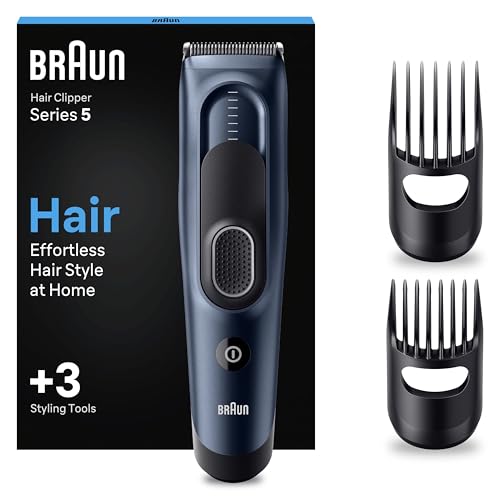 Braun Tondeuse À Cheveux Series 5 HC5350, Tondeuse Pour Coupe De Cheveux À La Maison Avec 17 Réglages De Longueurs