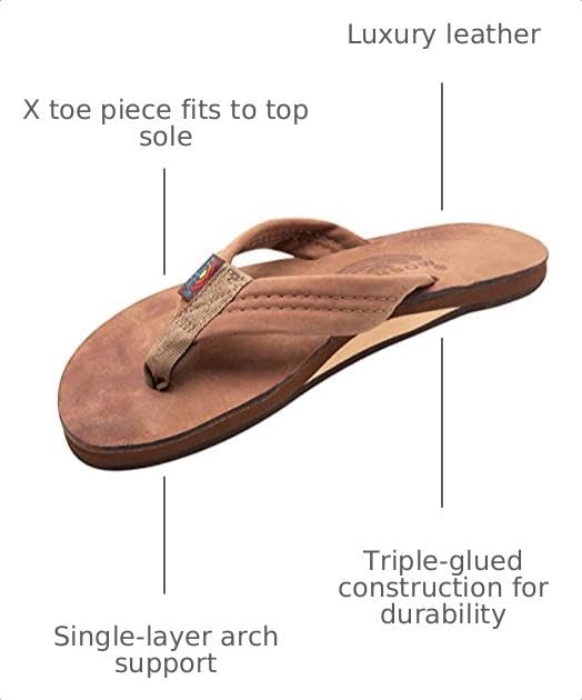 Image of Rainbow Sandals Ladies Luxury Leather - Single Layer Arch Support