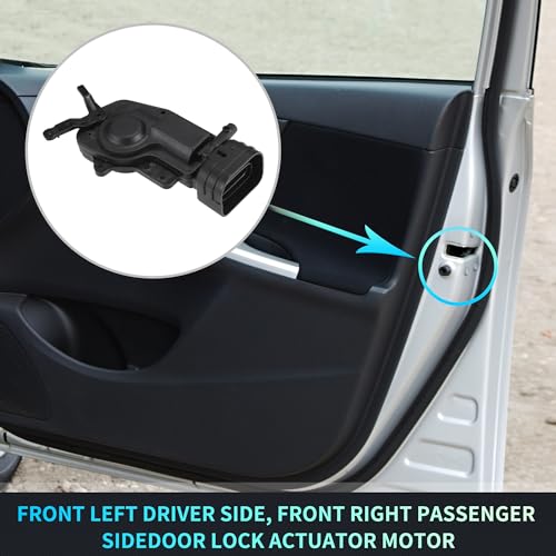 Image of X AUTOHAUX Replacement Front Left Driver Right Passenger Side Power Door Lock Actuator Motor for Toyota Tundra 00-06 Door Latch Actuator Assembly Replace No.691200C010 /691100C010 Black 1 Pair