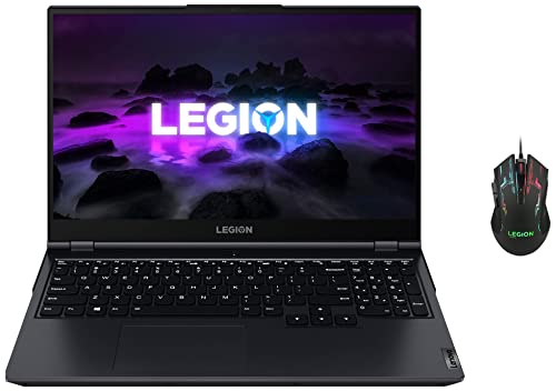 Image of Lenovo Legion 5 AMD Ryzen 7 5800H 15.6 inch (39.62cm) FHD IPS Gaming Laptop, 82JU010NIN & Legion M200 RGB Gaming Wired USB Mouse
