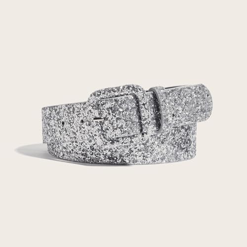 Popular Belt for Pants Jeans Glittering Powder PU Belt Square Pin Buckle Belt for Women Girl Dresses Party Waistband4