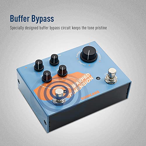 Image of SONICAKE QDS-03 Warped Dimension Guitar Effects Pedal Modulation 4 Modulation Chorus, Flanger, Phaser and Tremolo Digital Distorted Dimension