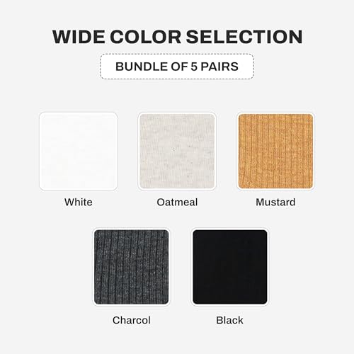 Image of Feeto Women's Roll Top Socks - Fashionable Cotton Crew Socks, Multi-Colors Mix, Made in Korea - 6 Pairs