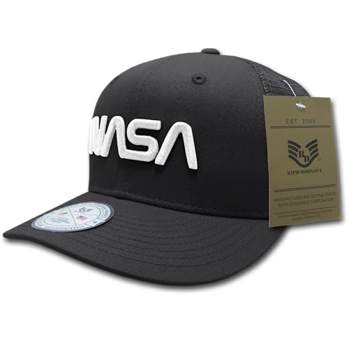 licencia, Compra de libro digital Rapiddominance Standard NASA - Gorra de Camionero de algodón, Gusano, Color Negro