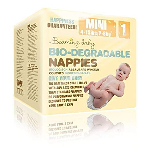 BEAMING BABY | Bio-Degradable Nappies - Mini | 3 x 20 (ES)