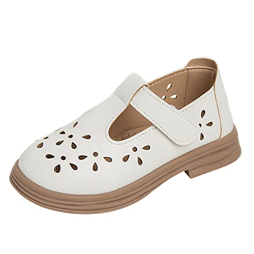 Toddler Baby Kid Girl Boy Sandals Leather Non Slip Sandals Outdoor Breathable Sandals Summer (White, 12 Little Child)