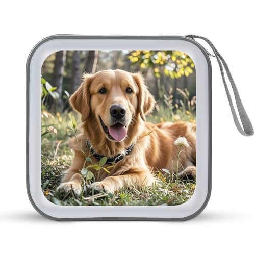 Étui DVD Golden Retriever pour 40 disques portable en voyage et en voiture