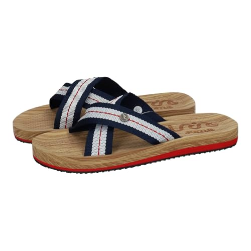 Joma SGOMES2533 Chanclas Gomera hombre en marino y rojo con tiras cruzadas y suela de caucho HOMBRE SANDALIAS MARINO-ROJO 43