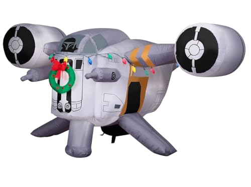 8' Gemmy Airblown Star Wars The Mandalorian Razor Crest Ship Yard Decoration 119133