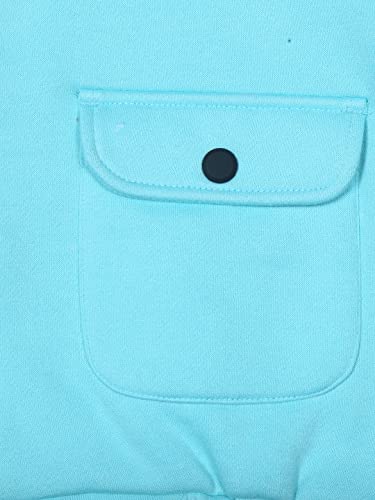 Image of Gini & Jony Girls Sky Blue Plain Knits Jacket