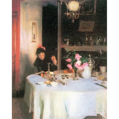 John Singer Sargent The Breakfast Table tableau en toile pour une ambiance sereine