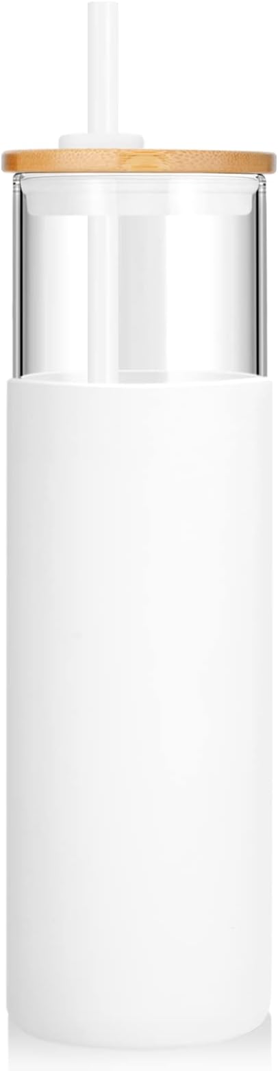 32oz Iced Coffee Cup Glass Tumbler with Straw