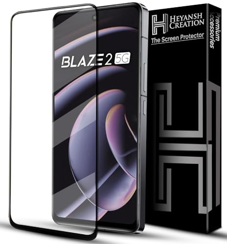 Image of Tempered Glass Screen Protector Compatible for Lava Blaze 2 with Edge to Edge Coverage and Easy Installation Kit, Pack of 1 (Lava Blaze 2)