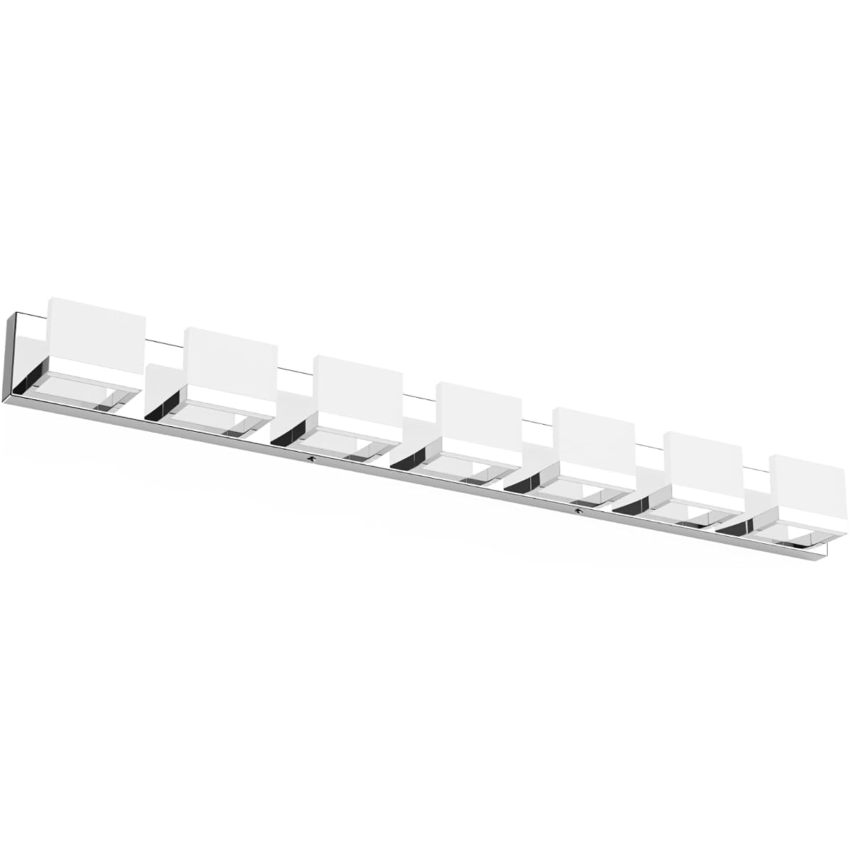 Tipace LED Bathroom Vanity Light, 7 Lights, Chrome, Stainless Steel, Model