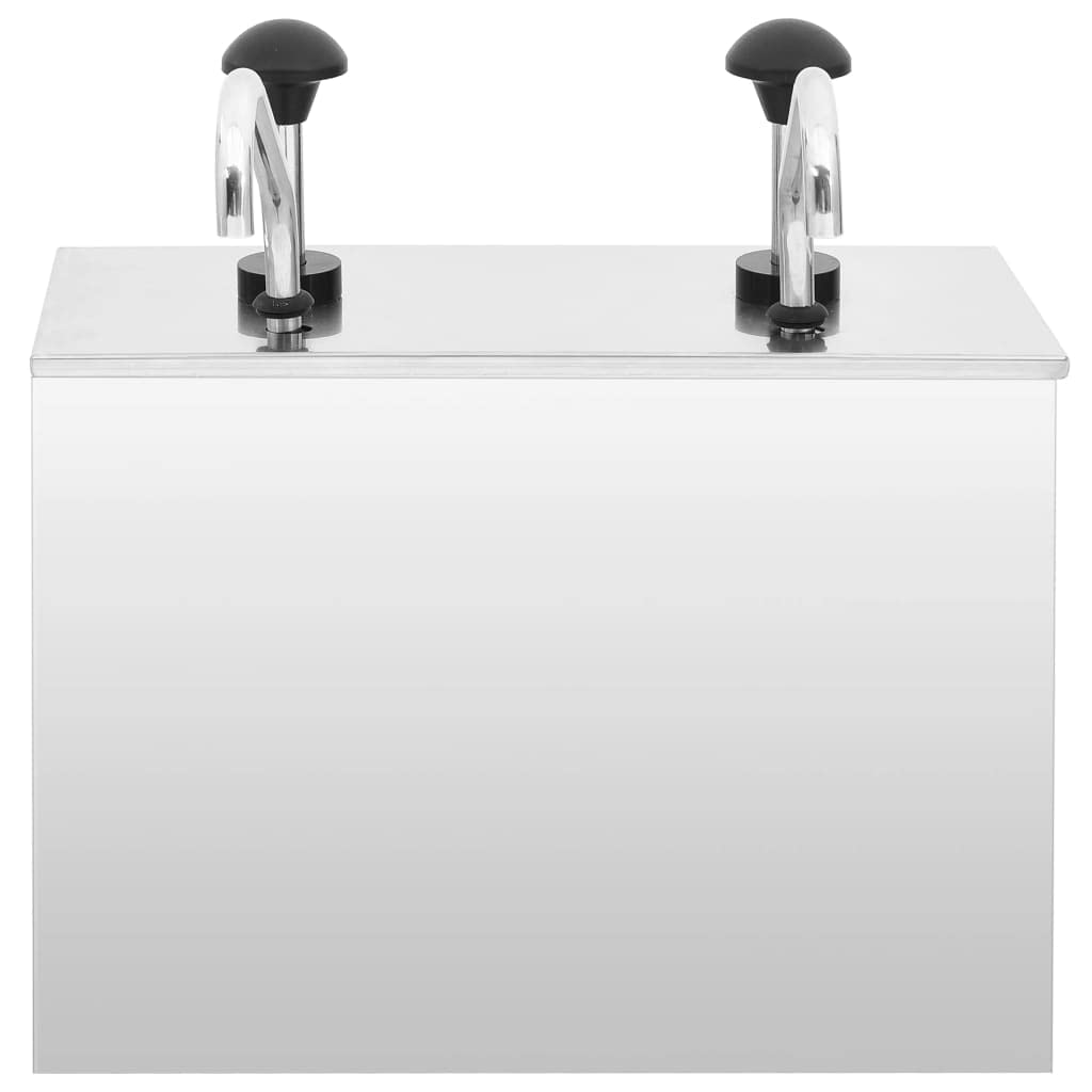 vidaXL Dispenser per Salsa in Acciaio Inox, 2 x 3,5 l