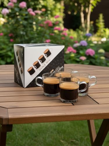 Borosilikat Cam Bardak Seti, Isıya Dayanıklı Espresso Bardağı, 150 ml, 4'lü - Görsel 4
