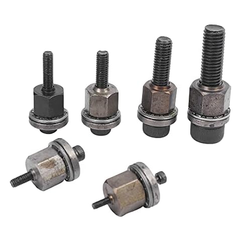 RUANI 6Pcs Hand Rivet Nut Head Nuts Simple Installation Manual Riveter Rivnut Tool Accessory for Nuts M3 M4 M5 M6 M8 M10, Black Cover