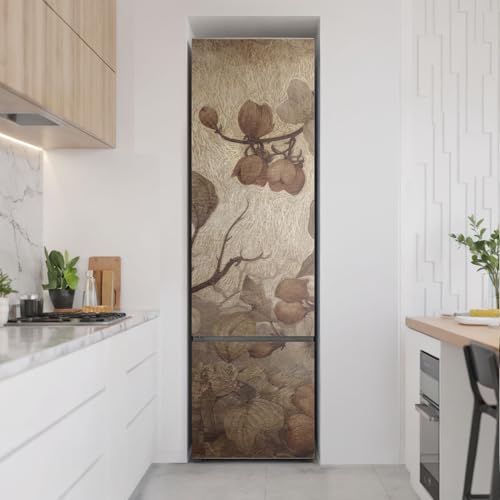 Stickers pour réfrigérateur 60x205 cm de cuisine composition florale