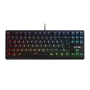 CHERRY G80-3000N RGB TKL, Kabelgebundene Gaming-Tastatur Ohne Nummernblock, Deutsches Layout (QWERTZ), RGB-Beleuchtung, Original MX SILENT RED Switches, Schwarz