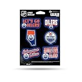 Rico Industries NHL Hockey Edmonton Oilers 6-Piece Decal Set