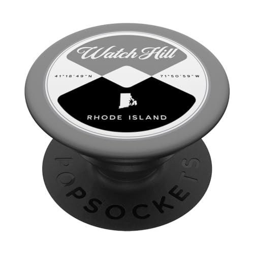 Watch Hill Rhode Island RI Circle Vintage State Graphic PopSockets Adhesive PopGrip