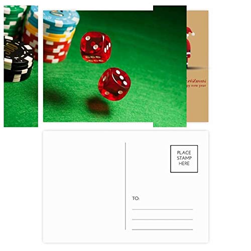 Cartes postales de Noël Dice Chips lot de 20 à offrir pour accompagner vos cadeaux de fin d'année