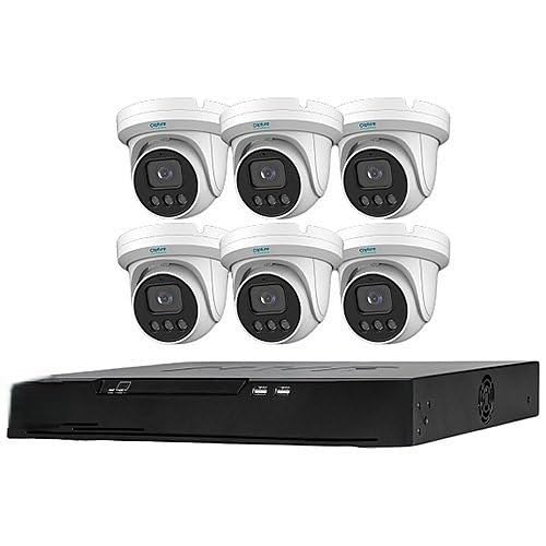 R2-IP8C5MPK 7-Piece IP Surveillance Kit with 8-Channel 4K PoE NVR and 5MP Turret Cameras, 2TB Hard Drive