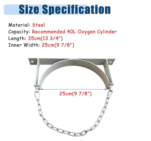 Wysoki wózek na butlę z tlenem ze stali, na kółkach, wózek na butlę z tlenem z aluminium, do użytku wewnątrz i na zewnątrz, regulowany uchwyt na butlę z tlenem z metalu do E