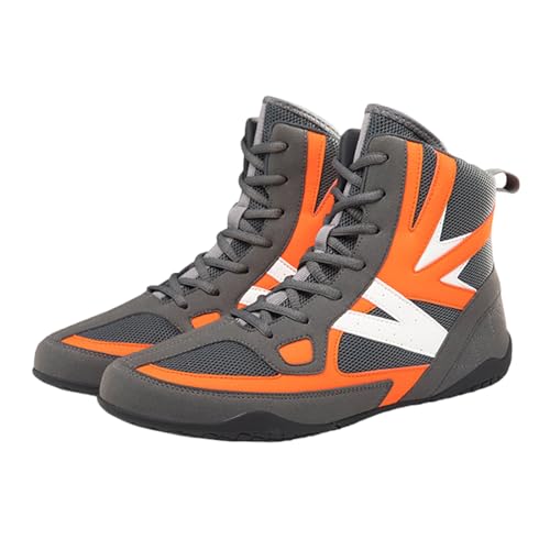 ForceRoute Botas De Lucha para Hombre,Botas de Boxeo,Zapatos De Boxeo De Entrenamiento,Zapatos De Lucha Unisexo,Respirable Antideslizante,Confort,para Peleas,Lucha Libre,Fitness,Artes Marciales